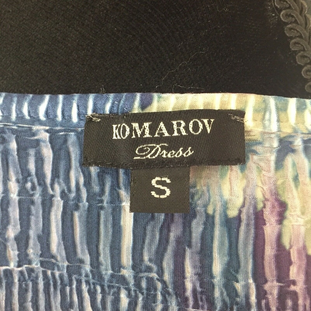 Komarov Floral Chiffon V-Neck Dress - Picture 8 of 8